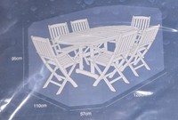 The Garden & Home Co Standard Medium Oval Patio Set Furniture Cover, Reversible