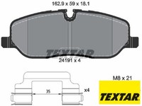 Textar 2419101 Bremsbelagsatz FüR Scheibenbremse Bremsbelagsatz FüR Land Rover