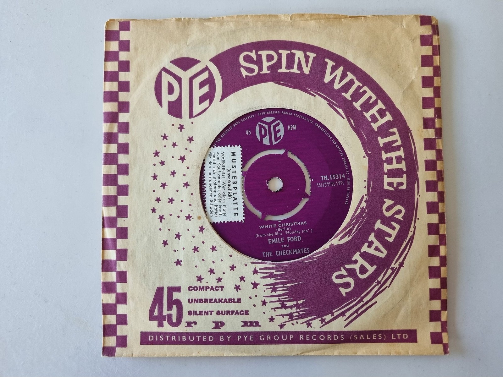 Emile Ford & The Checkmates - Counting Teardrops/ White Christmas 7'' Vinyl UK