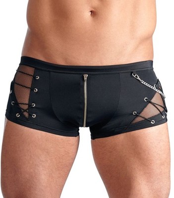 Herren Pants S - 2XL Zip schwarz boxershorts Boxer dessous Hipster ''Punky''