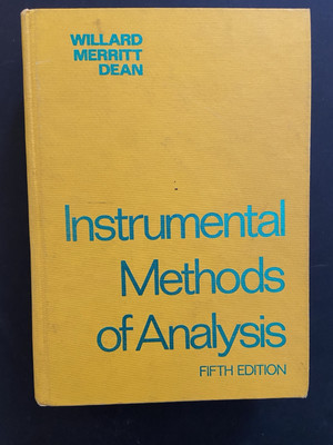 Instrumental Methods of Analysis HC 5th Edition Willard Merritt Dean