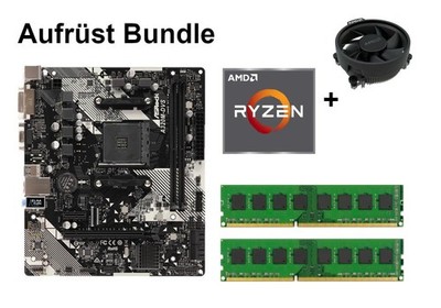 Bundle ASRock A320M-DVS R4.0 + AMD RYZEN 3 5 7 CPU + 8GB bis 32GB RAM wählbar