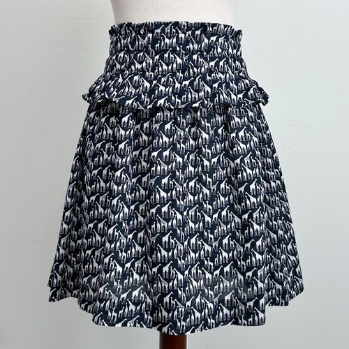 J. Crew Crewcuts Girl's Giraffe Navy Cotton Skirt