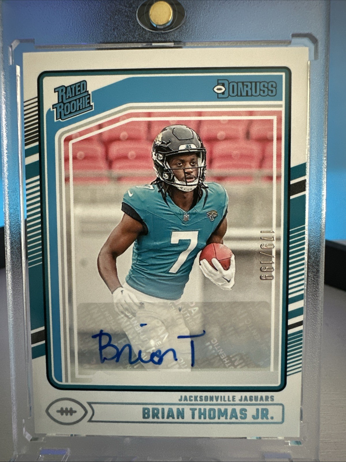 2024 Panini Donruss - Rated Rookie Brian Thomas Jr. #313 Autographs /199 AU, RC