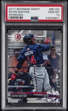 2017 BOWMAN DRAFT SWINGING #BD160 KEVIN MAITAN PSA 10
