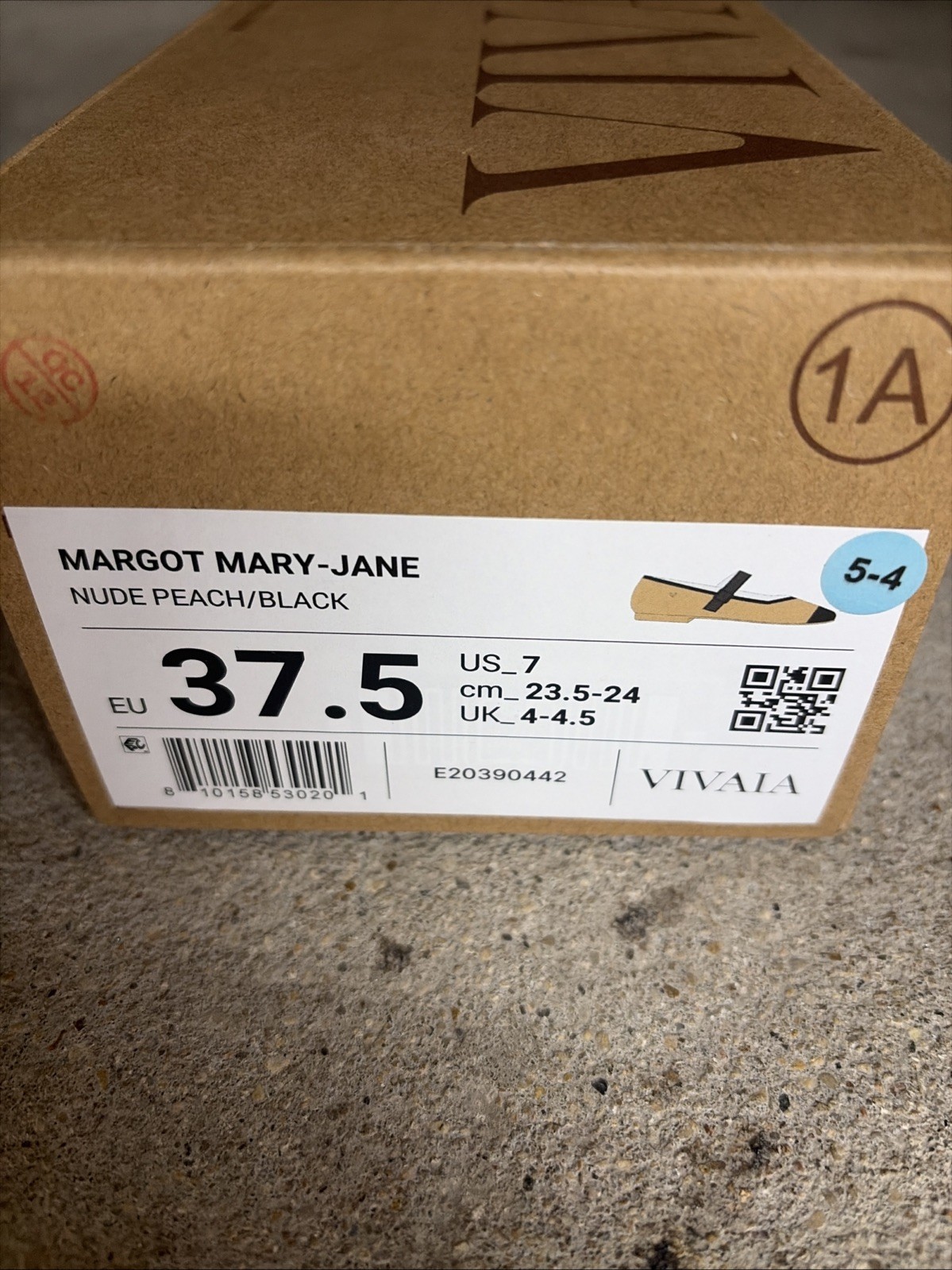 Viviana Mary Jane Shoe- Size 7 Color Nude Peach/Black