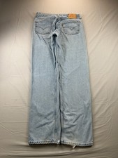 Vintage Levis 501 34X33.5 Men's USA Made Light Wash 90s Striaght Button Fly