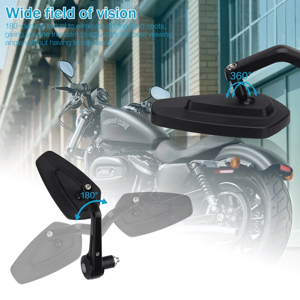 Espejos retrovisores de extremo de manillar de motocicleta de 7/8" para Yamaha FZ07 FZ09 MT07 MT09 MT03 MT10 Foto 4 de 4