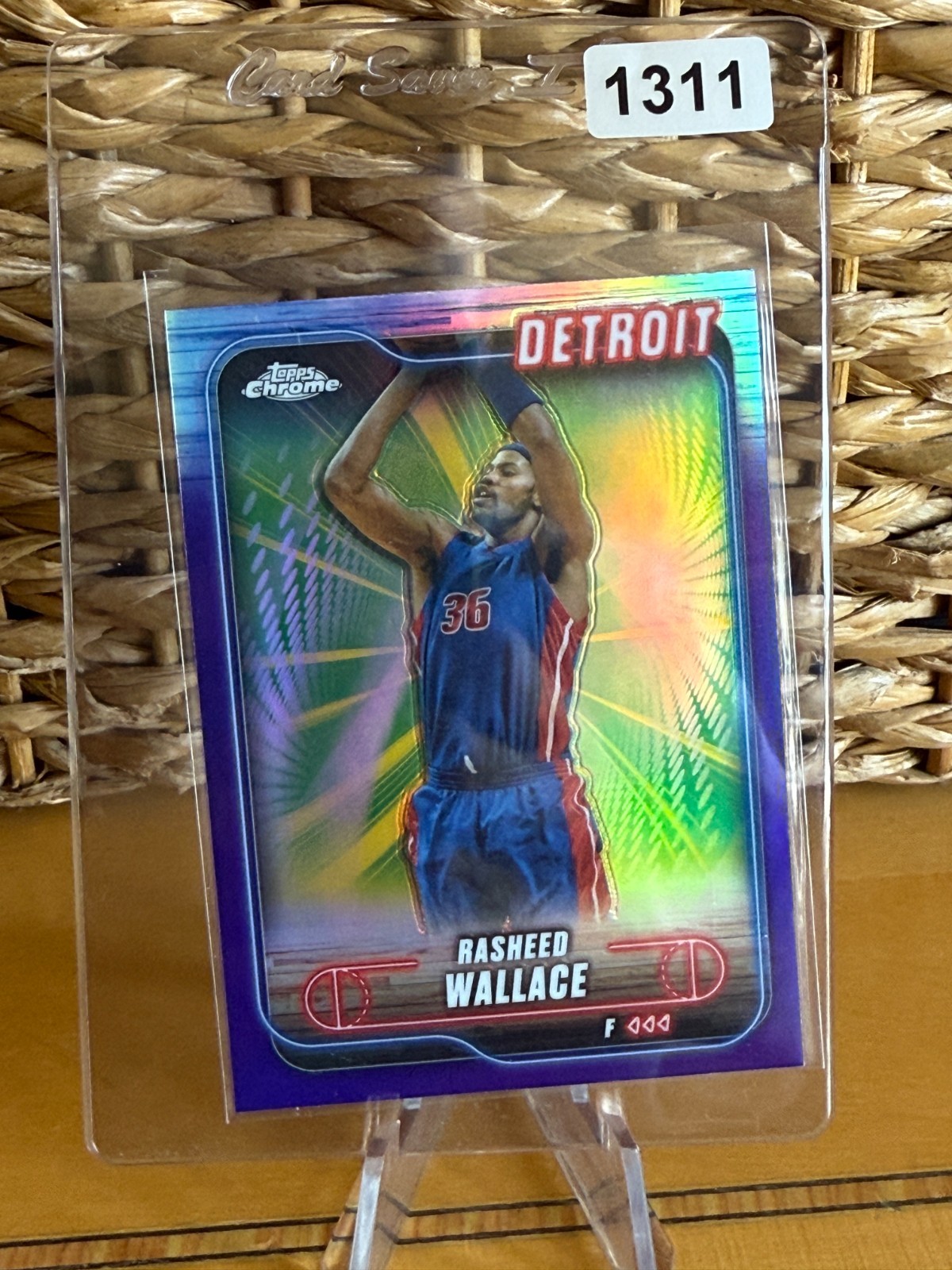 R1311 2024-25 Topps Chrome NBA Rasheed Wallace Purple Refractor 
