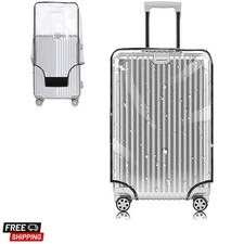 Clear PVC Suitcase Cover Protectors 24 Inch Luggage Cover for Wheeled Suitcas...