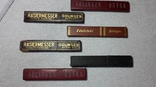 6 x Vintage Solingen Cut Throat Shaving Razors with Boxes ...