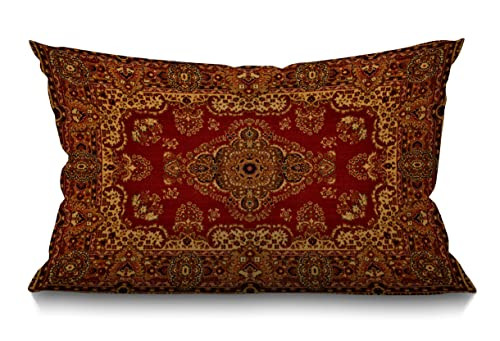 Vintage Retro Boho Rug Pillow Cover with Bohemian Ornament Design Swn20