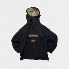 Vintage Napapijri Skidoo Insualted Hooded Winterjacke Schwarz Small