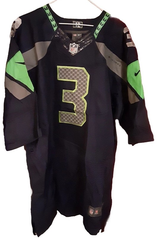 Nike Size 56 Seattle Seahawks Russell Wilson Football Jersey