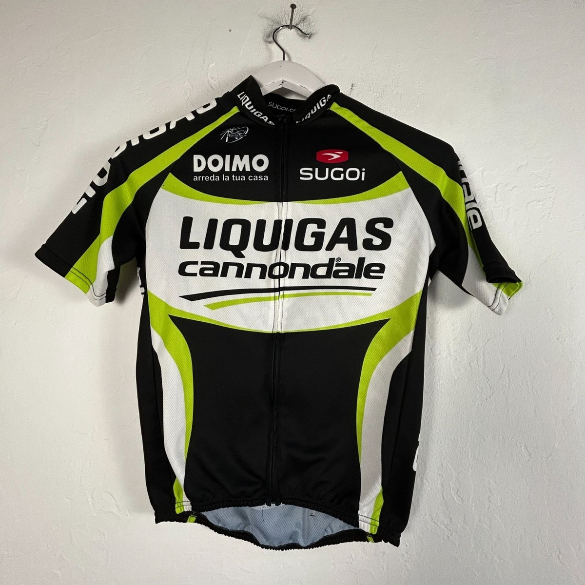 Santini LIQUIGAS CANNONDALE 長袖 サイクルジャージ Sugoi Liquigas Cannondale Cycling Jersey Mens Small Black Green