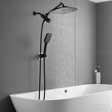 12" Rain Shower Head with Handheld Spray, Rainfall Shower Head with Handheld ...