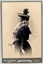 CABINET CARD HIGH FASHION VEIL BONNET SCARF TREVETHICK PARKIN SHEFFIELD PHOTO