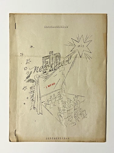 Original WW2 "CONFIDENTIAL" Military Newsletter Titled: FID News Reel; May 1945