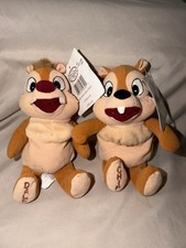 Disney Store Chip  Dale Mini Bean Bag Plush Lot of 2