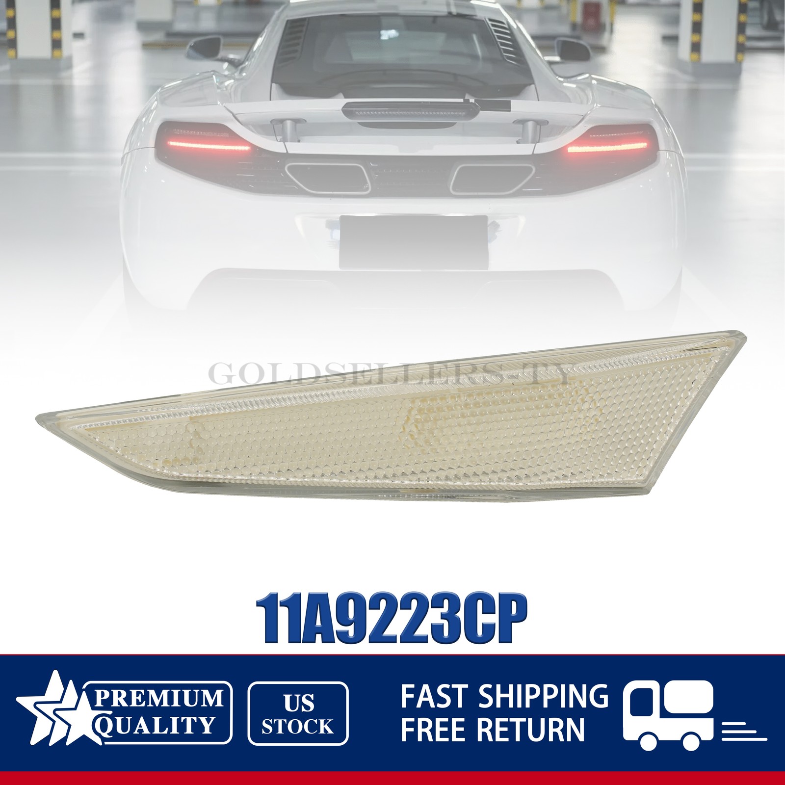 NEW Rear Right White Side Marker Lamp 11A9223CP For McLaren MP4-12C