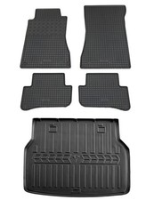 Gummi Fußmatten Kofferraumwanne für Mercedes S203 C-Klasse 2001- Gummimatten Set