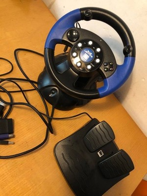 4 in 1 Gaming Lenkrad mit Pedalen Blue Lightning für Playstation PS2 PS3 PC (10)