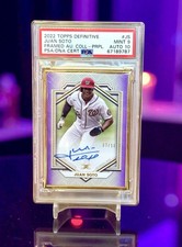 Juan Soto Gold Frame Purple /10 PSA 9 10 Auto 2022 Topps Definitive POP 1