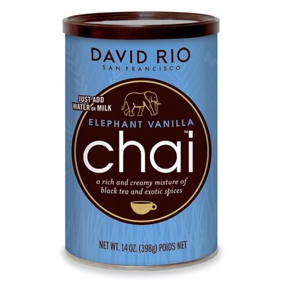 Elephant Vanilla Chai Tea Latte Mix, 14 Oz, Black Tea, Organic Spices, Dairy ...