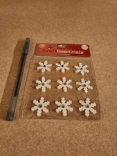 JoAnn Craft Essentials~Let It Snow/Snowflakes~Dimensional Stickers