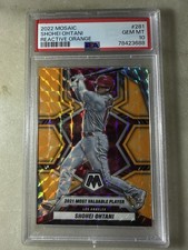 Panini Mosaic 2022 Award Winners Shohei Ohtani #281 Reactive Orange PSA 10