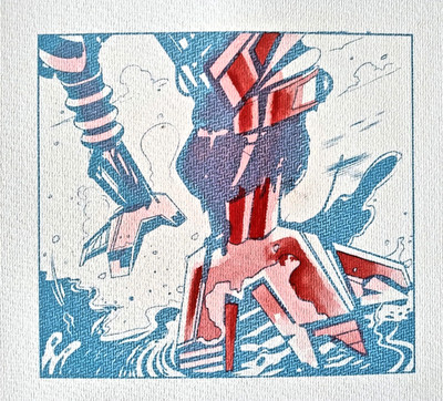 ORIGINAL 2000 AD Riley's Rebels Colour Test of Panels Featured in Comic (A4)