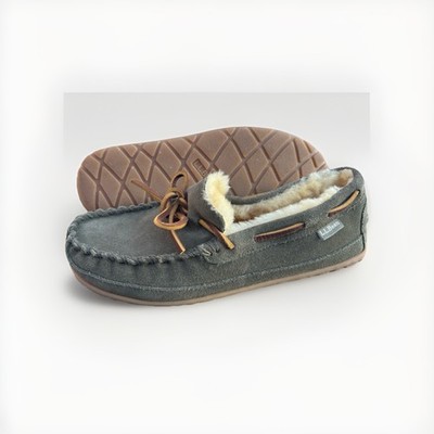 L.L.Bean Wicked Good Moccasins Rubber Sole Shearling Lined Women's Sz 7M