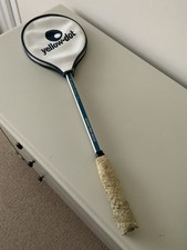 VINTAGE SQUASH RACKET. YELLOW DOT NASRULLAH KHAN SIGNATURE RARE GOOD CONDITION