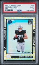 2024 PANINI DONRUSS OPTIC FLEX #215 BROCK BOWERS 144/149 PSA 9