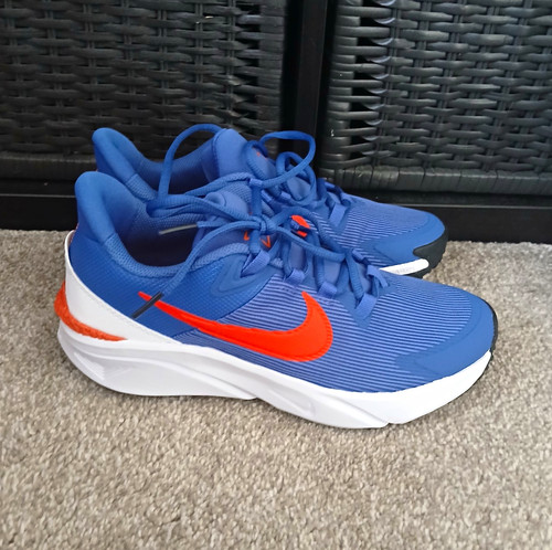 Nike Star Runner 4 NN (GS) DX7615-402 Blue/Orange Kids Trainers UK 5 EU 38