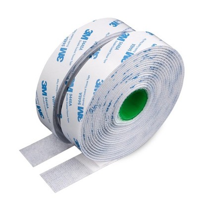 Hook and Loop Tape with 3M Super Sticky Self Adhesive 9448A 1'' x 16.5Ft White...