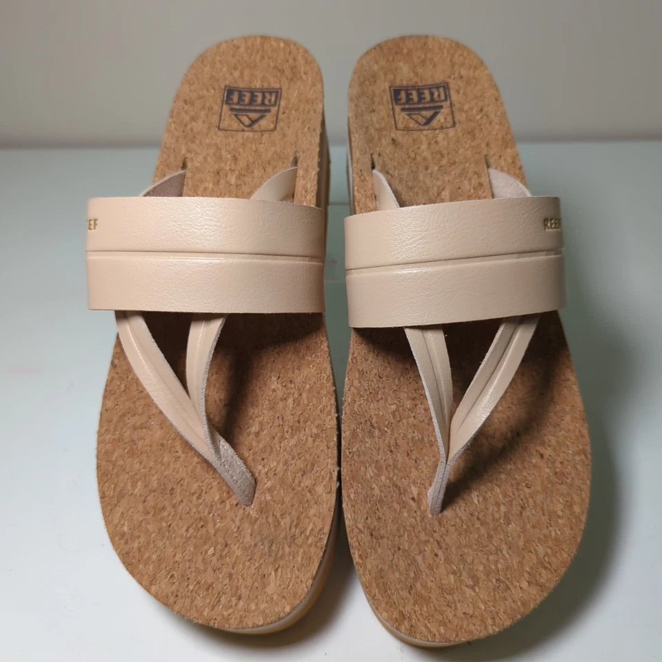 NEW Reef Cushion Lennox Higher Platform Sandals - Seashell Size 10 - Image 3 of 4