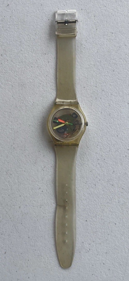 Vintage Swatch Renzo Jelly Piano Clear Unisex Wrist Watch Y2K 90's