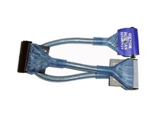 18" UV Blue ATA 100/133 Round Dual Device Hard Drive CD-ROM Cable