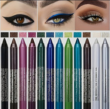 12 Pcs 12 Farben Eyeliner Kajalstift Set mit Schimmer-Effekt inkl. Doppelspitzer