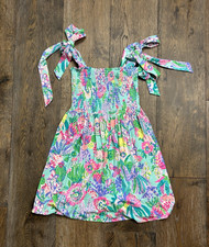 Lilly Pulitzer Women s XXS Me and My Zesty Smocked Rivera Romper Tie-Shoulder