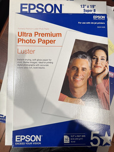 2 Open Box - Epson  Photo Paper Luster 13x19" White - Min 90 sheets