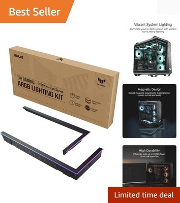 Vibrant ARGB Lighting Kit for GT502 Horizon - Aura Sync Compatibility, Black