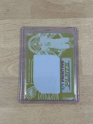Beaux Collins 2025 Leaf Trinity Football 1/1 Printing Plate