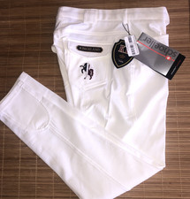 KINGSLAND KL Kelly Turnier Reithose Damen Kniebesatz weiß  40 NEU % UVP219€