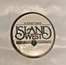 ISLAND WEST GOLF / FUZZY ZOELLER, 1"-coin style Ball Marker, Original.