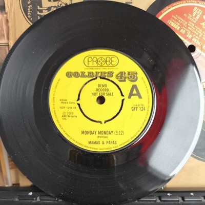 Mamas & Papas - Monday Monday / Creeque Alley Promo Demo GFF 124 Probe Vinyl