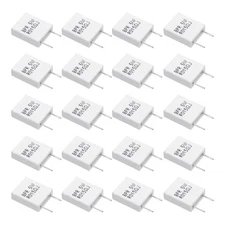20 Pcs Ceramic Resistors, 5W 0.015 Ohm 5% Non-inductive Cement Ceramic Resistor