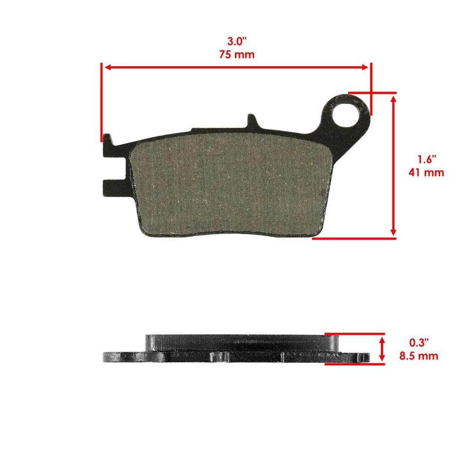 Front & Rear Brake Pads for Honda XR250R XR 250R 1992 1993 1994 1995 - Image 3 of 4