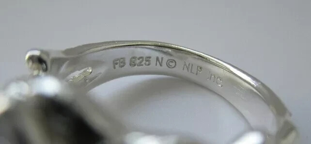 Designer silver ring with stone solid 925 silver … - image 8